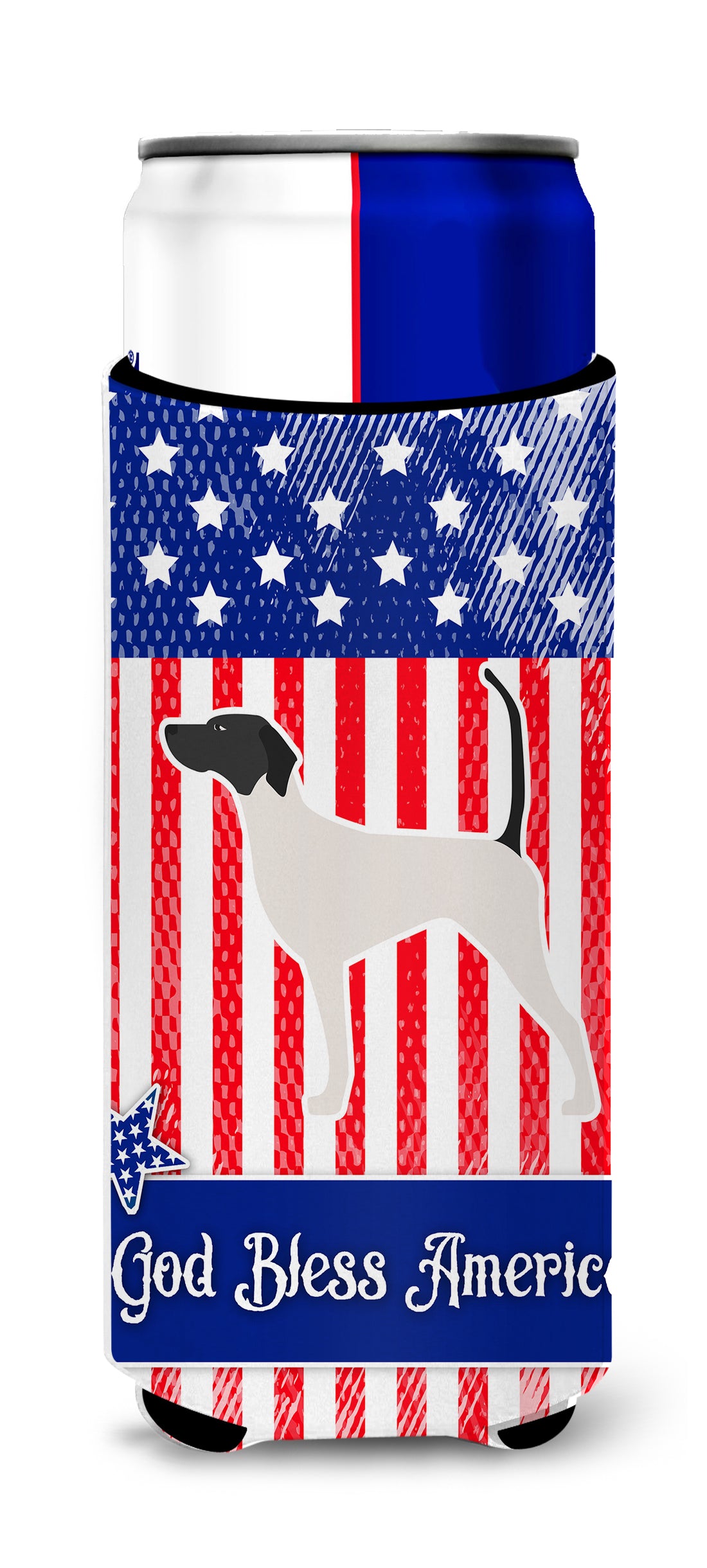 USA Patriotic English Pointer  Ultra Hugger for slim cans BB3295MUK
