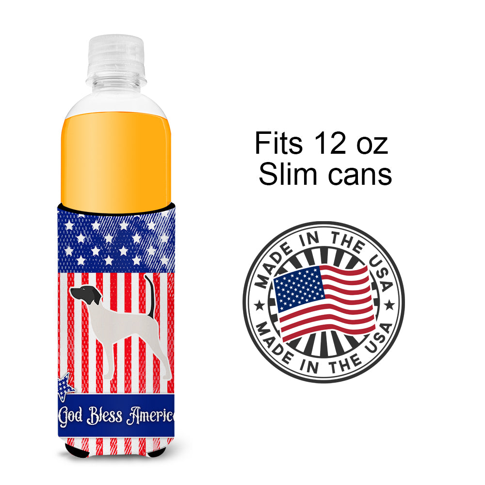 USA Patriotic English Pointer  Ultra Hugger for slim cans BB3295MUK  the-store.com.