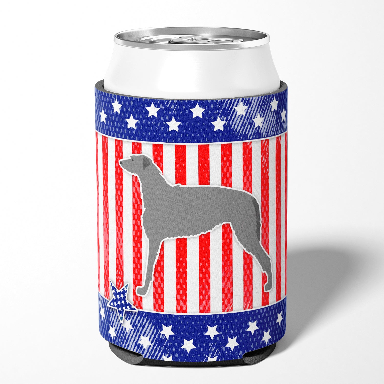 USA Patriotic Scottish Deerhound Can or Bottle Hugger BB3296CC  the-store.com.