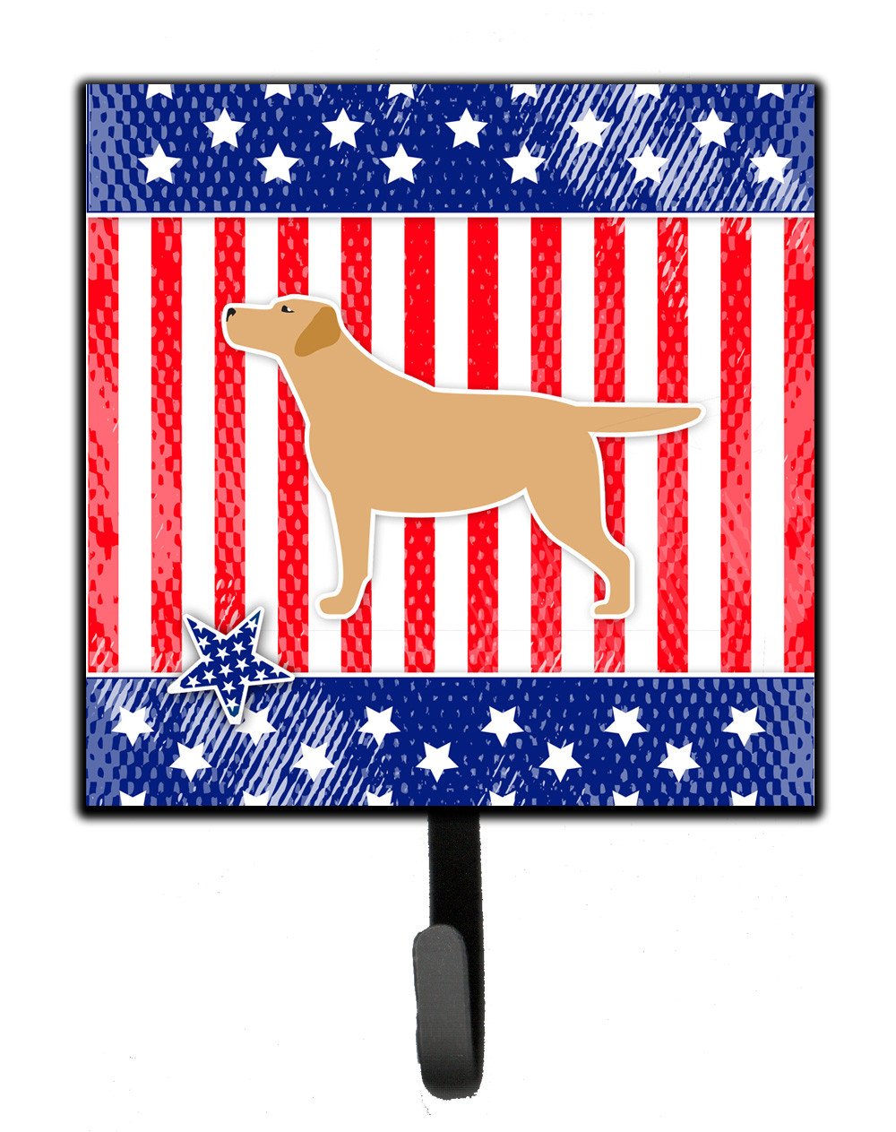 USA Patriotic Yellow Labrador Retriever Leash or Key Holder BB3297SH4 by Caroline&#39;s Treasures