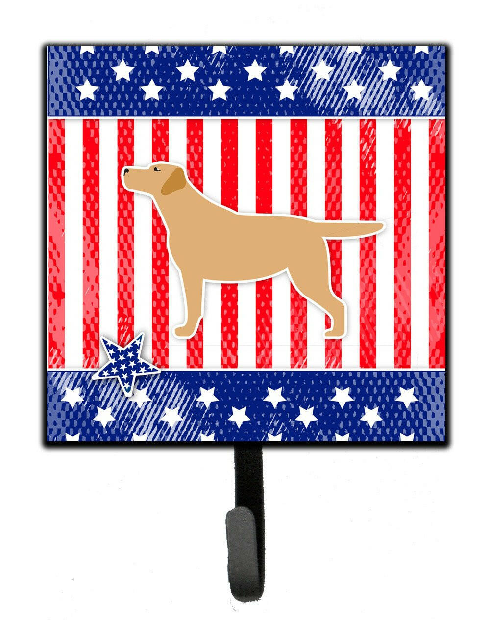 USA Patriotic Yellow Labrador Retriever Leash or Key Holder BB3297SH4 by Caroline's Treasures