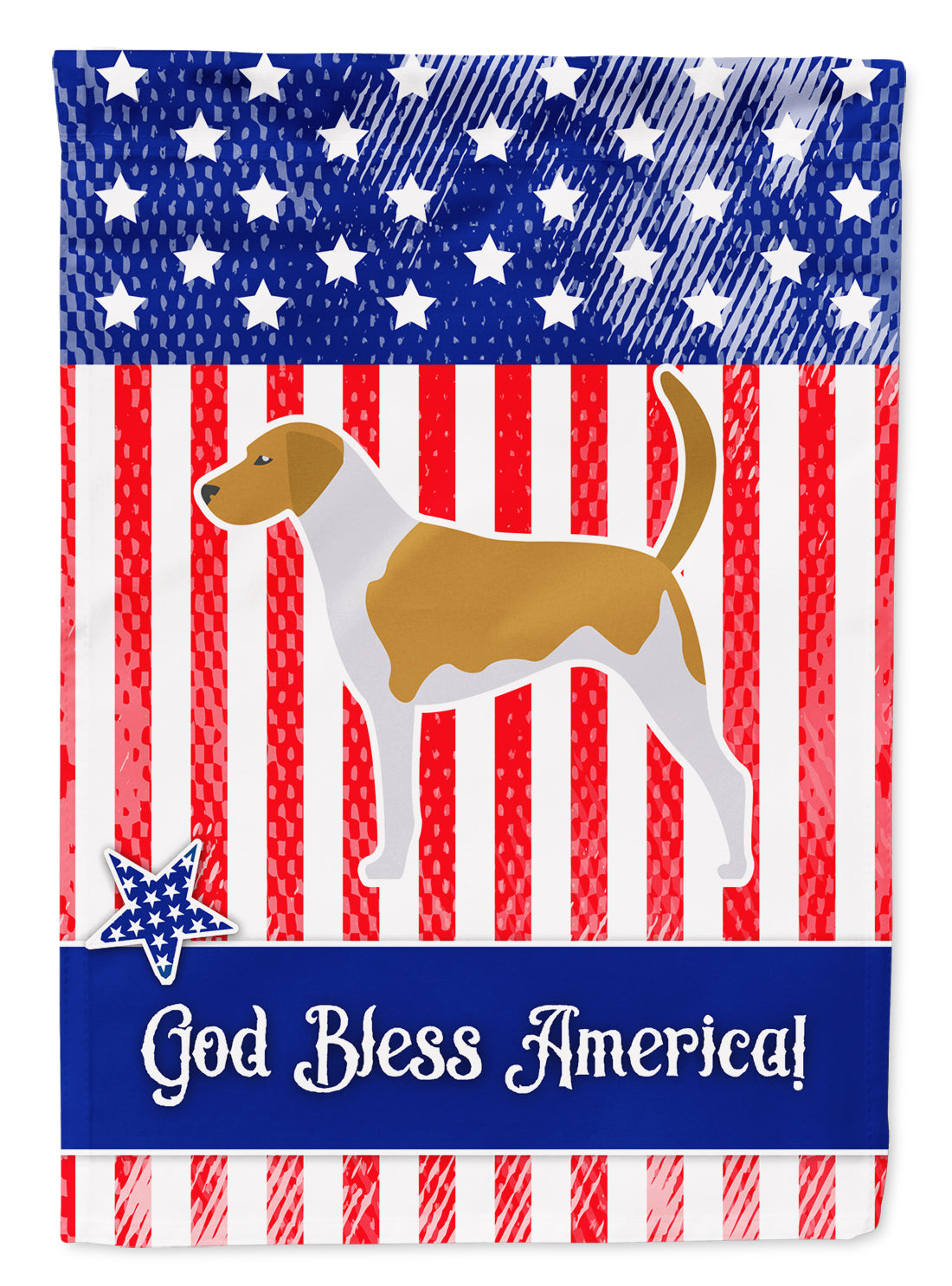 USA Patriotic American Foxhound Flag Garden Size BB3298GF