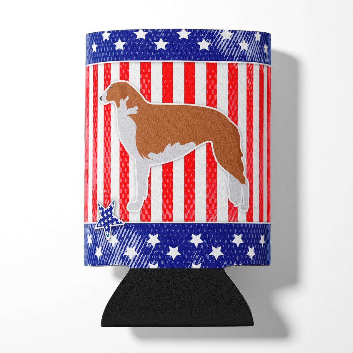 USA Patriotic Borzoi Russian Greyhound Can or Bottle Hugger BB3299CC  the-store.com.