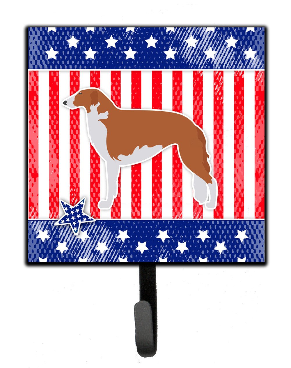 USA Patriotic Borzoi Russian Greyhound Leash or Key Holder BB3299SH4 by Caroline&#39;s Treasures