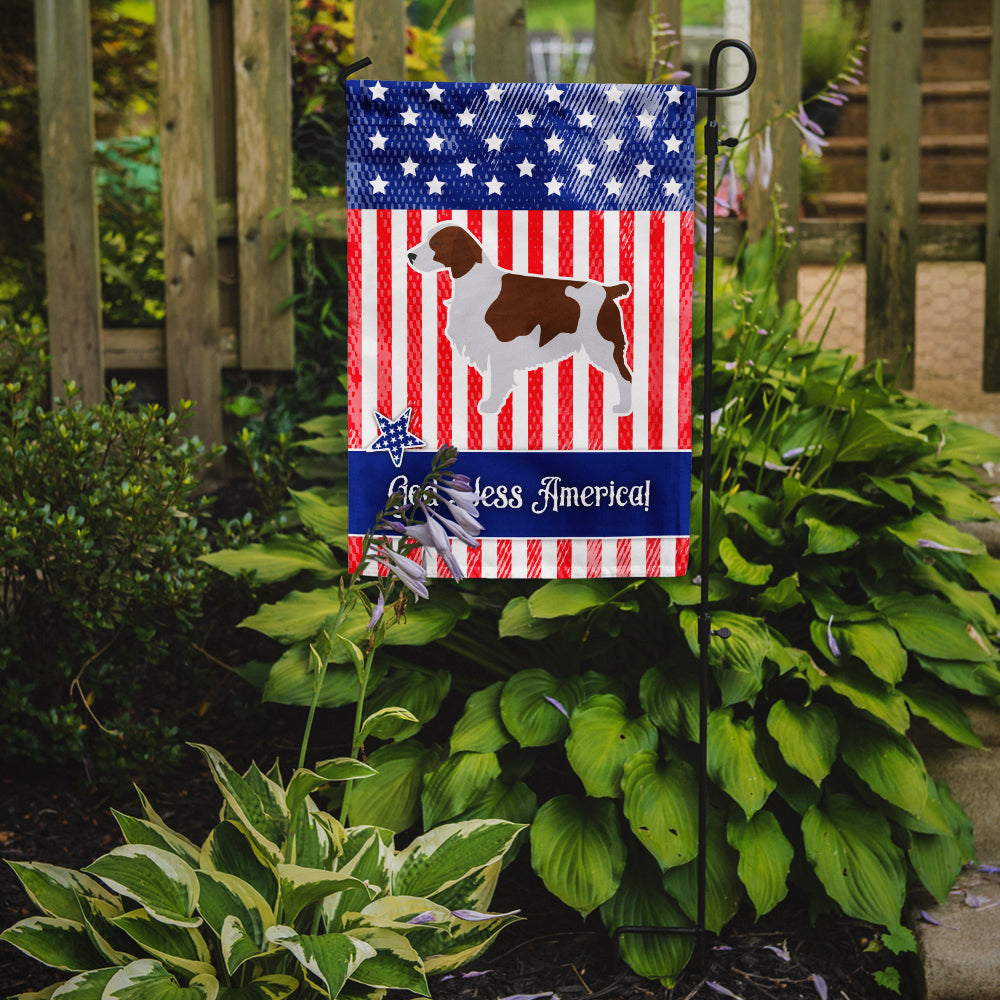 USA Patriotic Welsh Springer Spaniel Flag Garden Size BB3300GF
