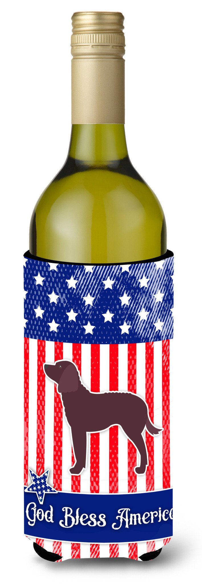 AUSA Patriotic merican Water Spaniel Wine Bottle Beverge Insulator Hugger BB3301LITERK by Caroline&#39;s Treasures