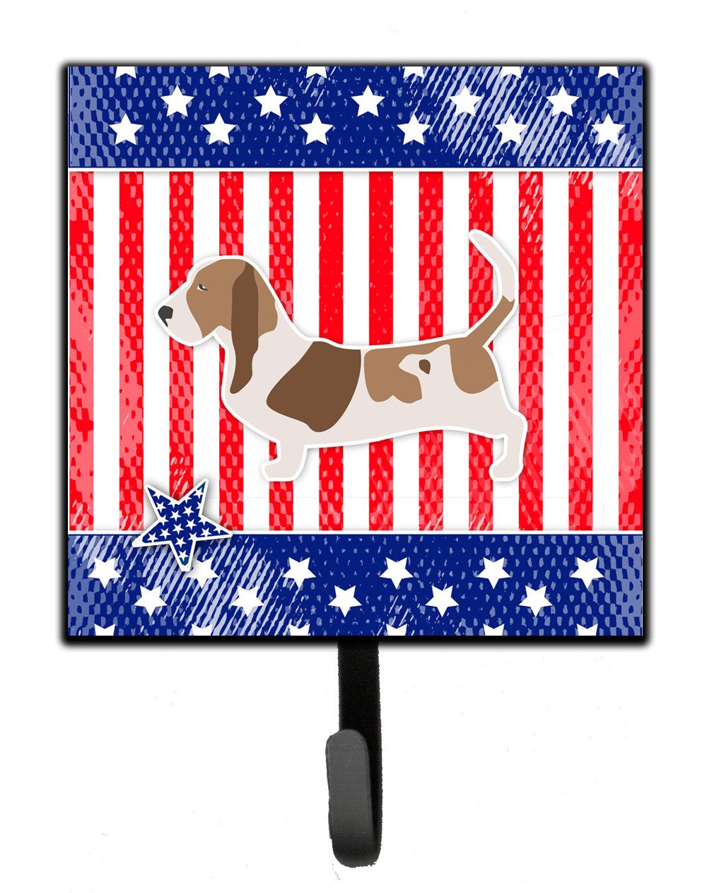 USA Patriotic Basset Hound Leash or Key Holder BB3302SH4 by Caroline&#39;s Treasures