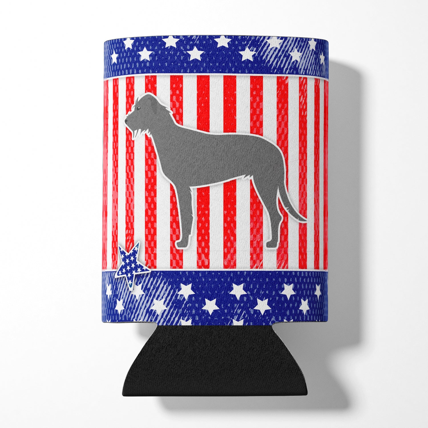 USA Patriotic Irish Wolfhound Can ou Bottle Hugger BB3303CC