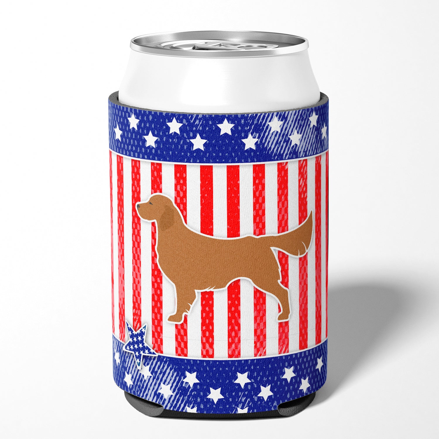 USA Patriotic Golden Retriever Can ou Bottle Hugger BB3304CC