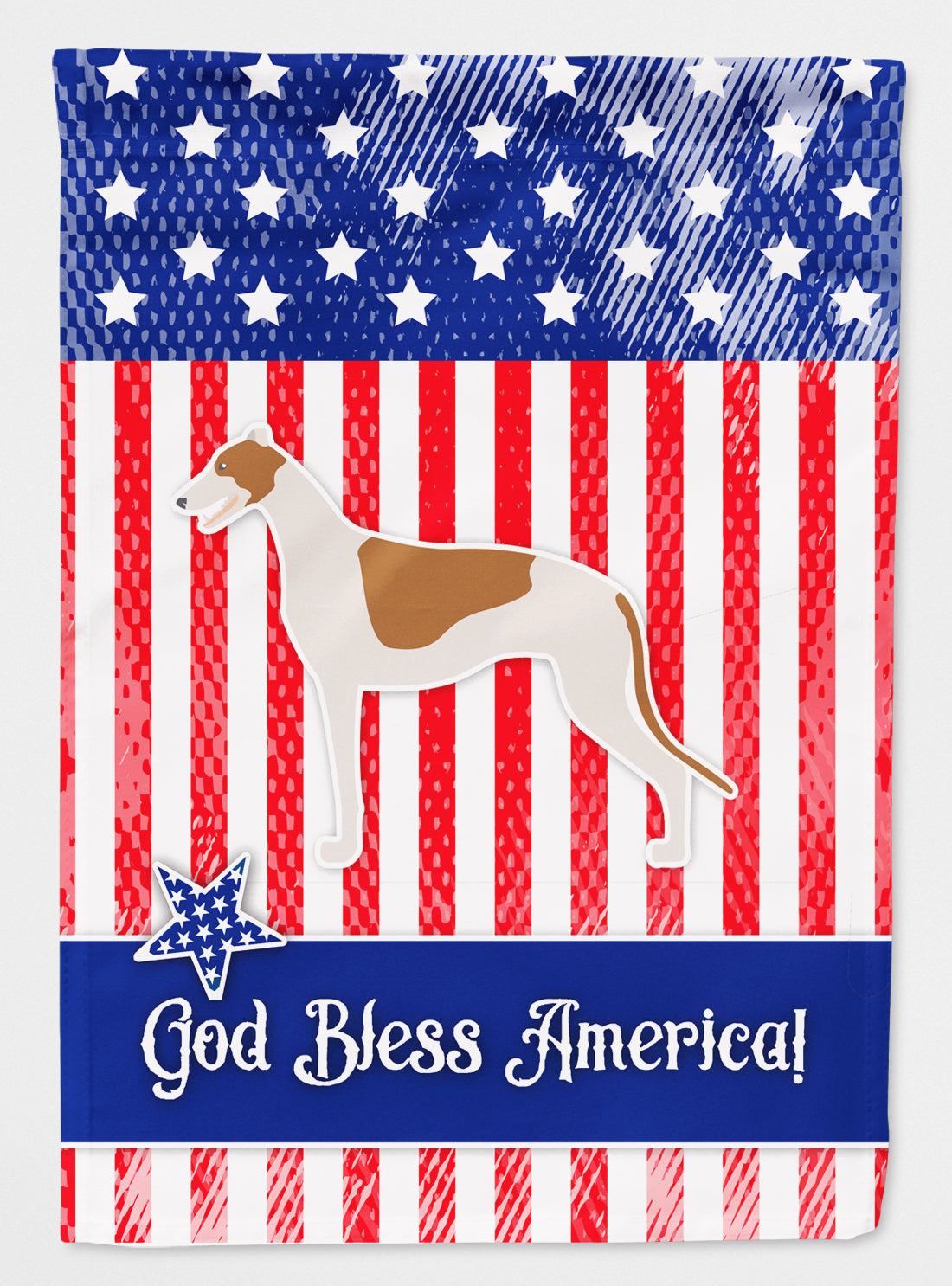 USA Patriotic Greyhound Flag Canvas House Size BB3305CHF