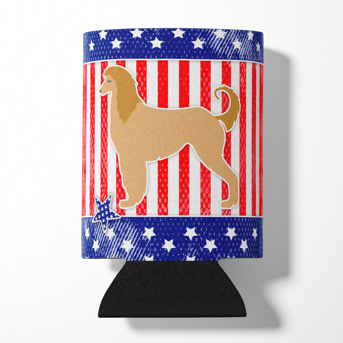 USA Patriotic Afghan Hound Can or Bottle Hugger BB3306CC