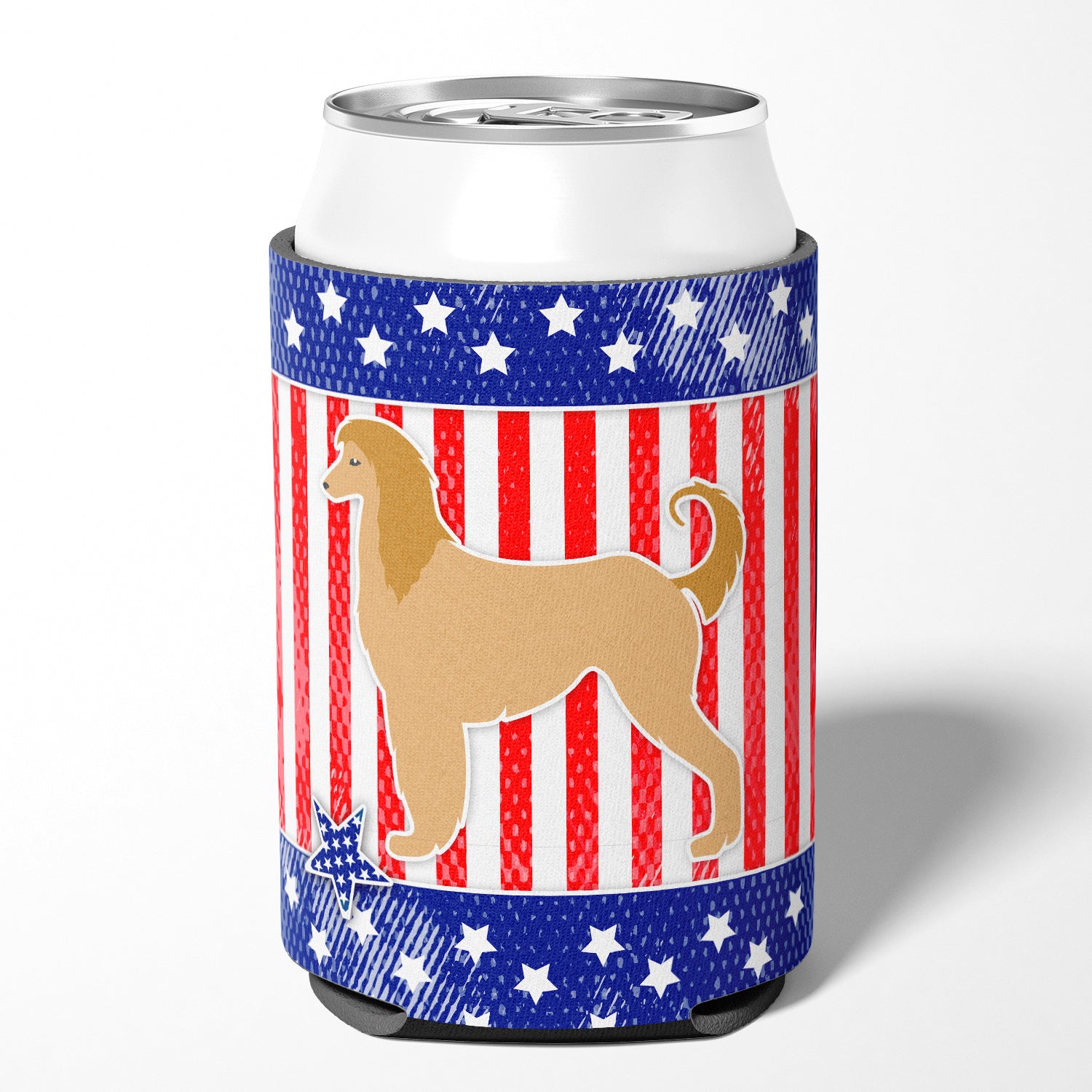USA Patriotic Afghan Hound Can or Bottle Hugger BB3306CC  the-store.com.