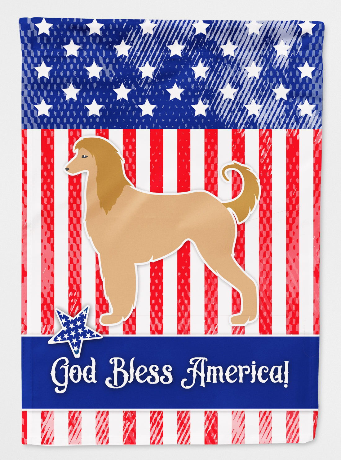 USA Patriotic Afghan Hound Flag Canvas House Size BB3306CHF  the-store.com.