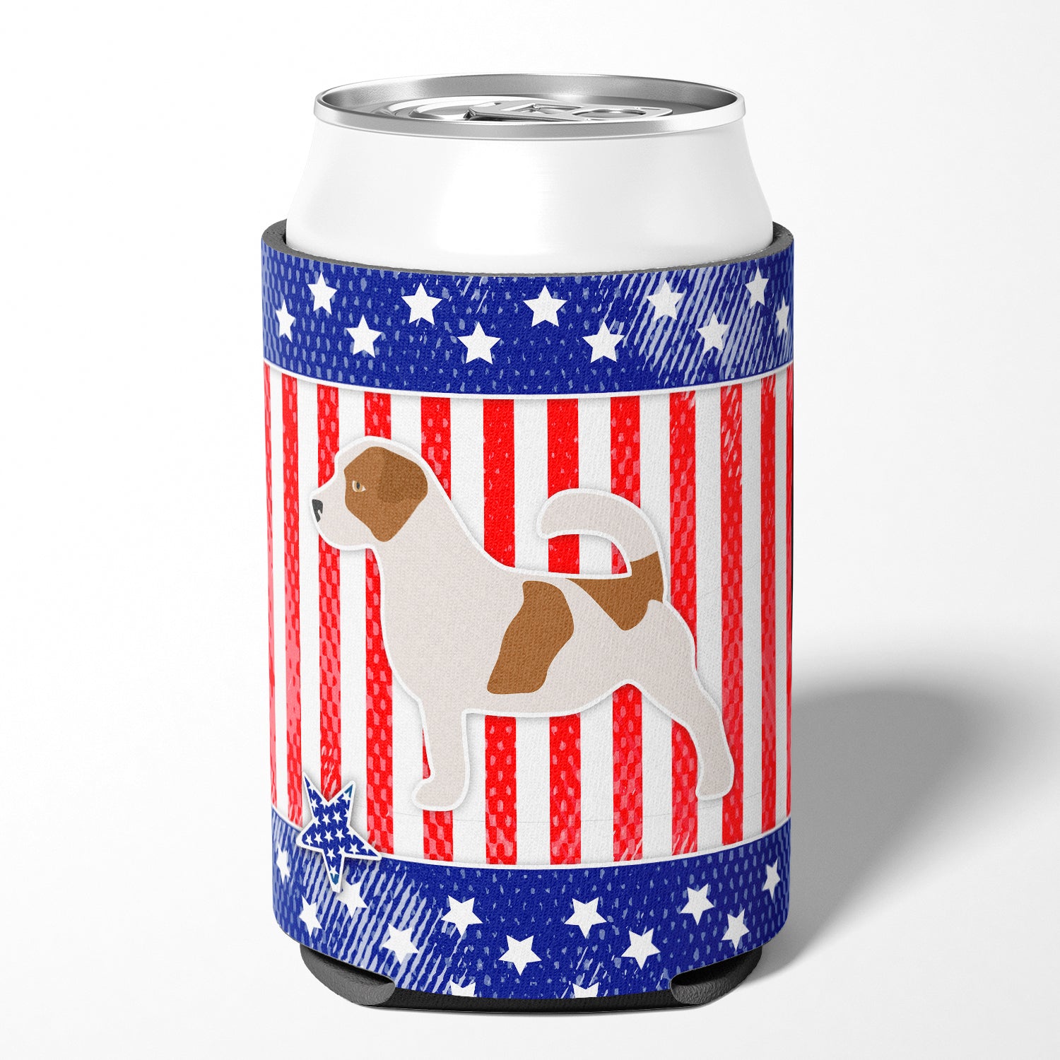 USA Patriotic Jack Russell Terrier Can or Bottle Hugger BB3307CC  the-store.com.