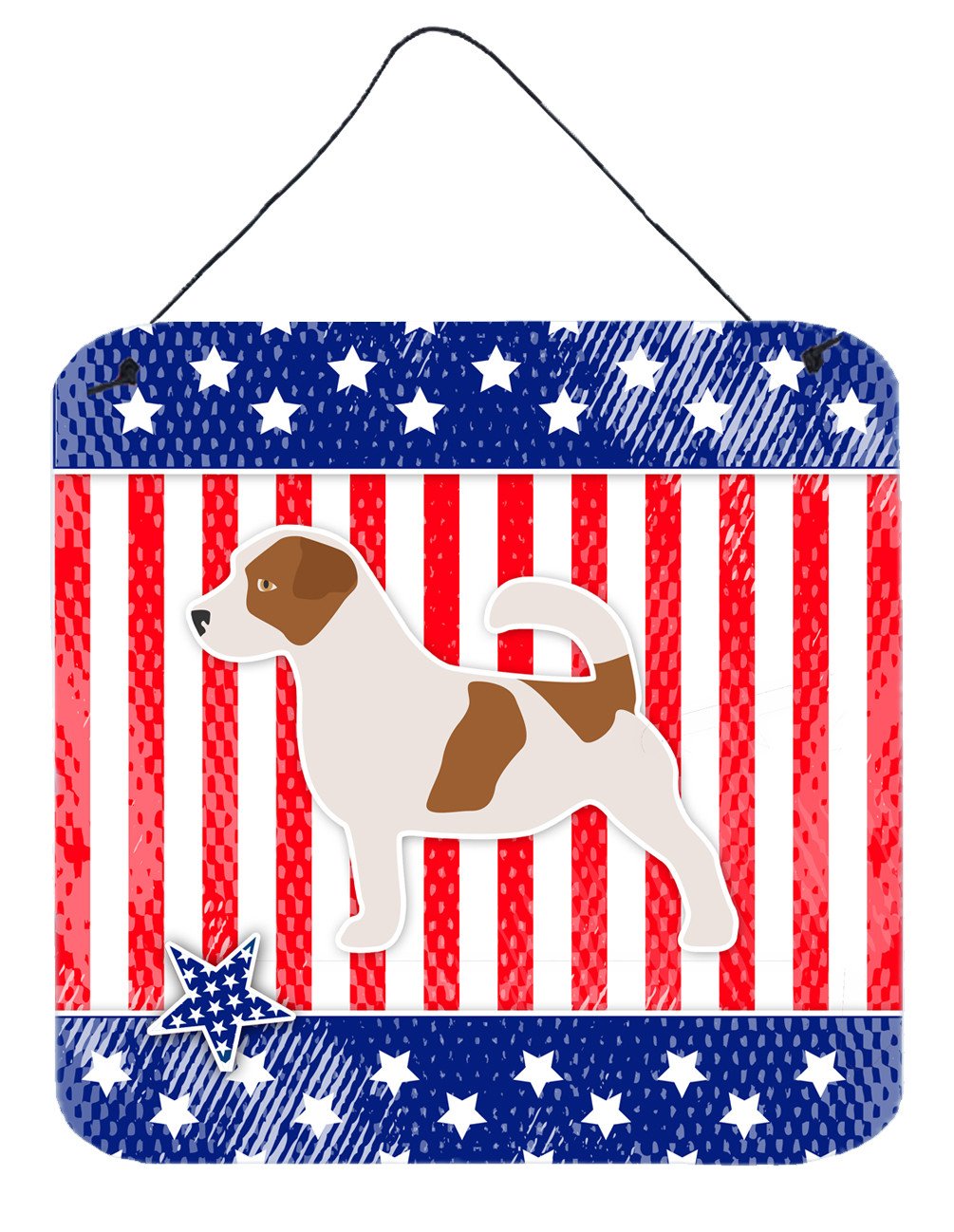 USA Patriotic Jack Russell Terrier Wall or Door Hanging Prints BB3307DS66 by Caroline's Treasures