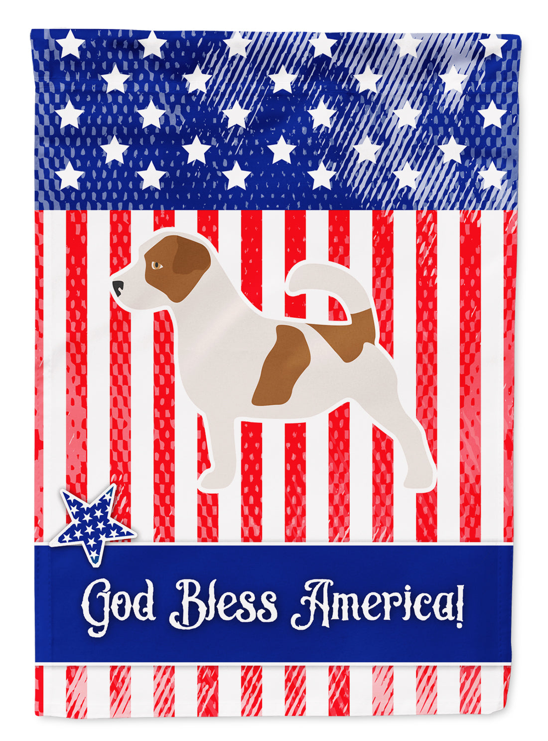 USA Patriotic Jack Russell Terrier Flag Garden Size BB3307GF