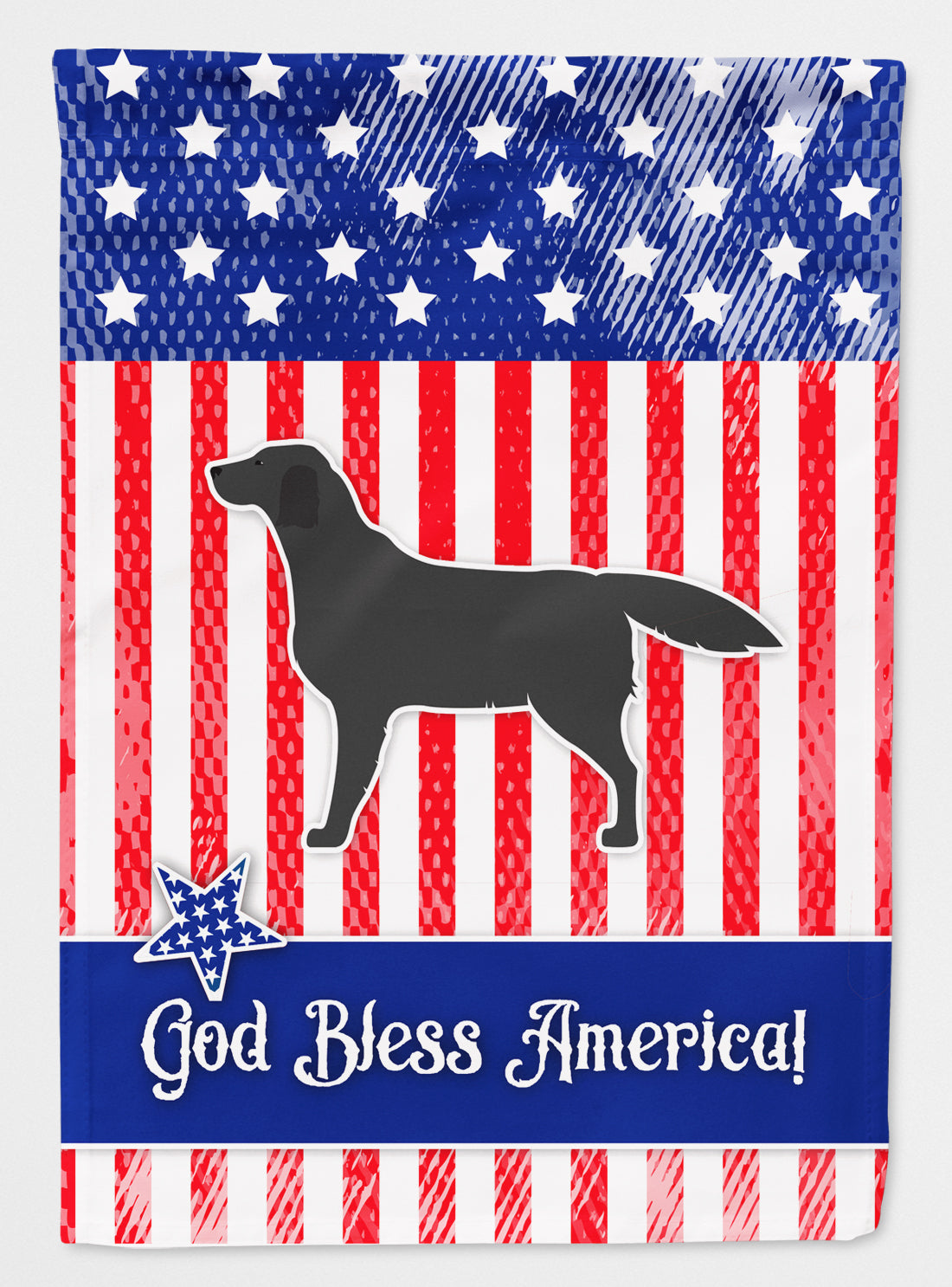 USA Patriotic Black Labrador Retriever Flag Canvas House Size BB3308CHF  the-store.com.