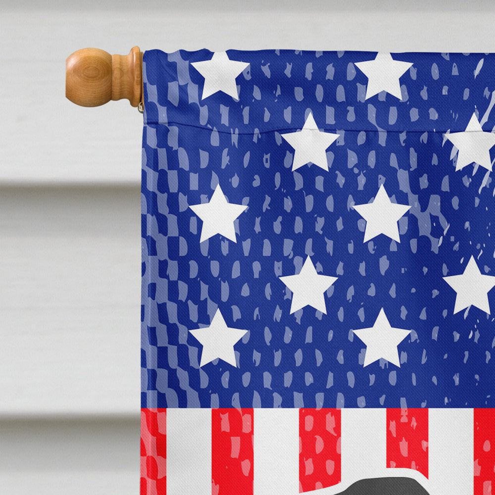 USA Patriotic Black Labrador Retriever Flag Canvas House Size BB3308CHF