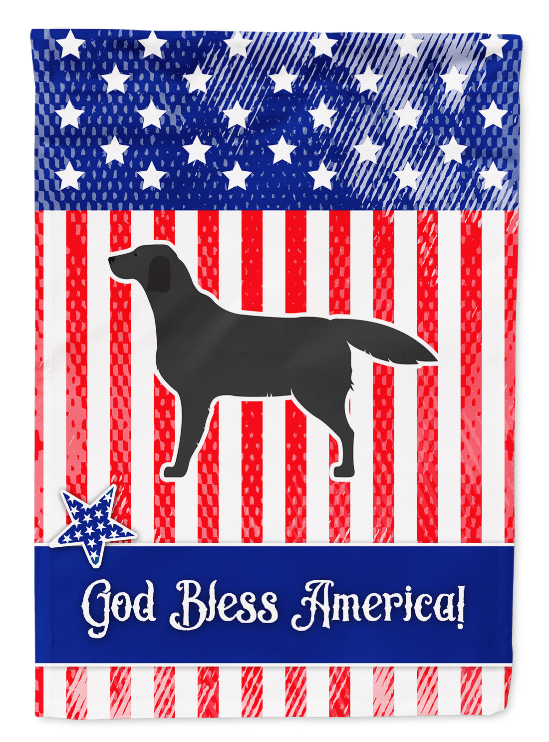 USA Patriotic Black Labrador Retriever Flag Garden Size BB3308GF