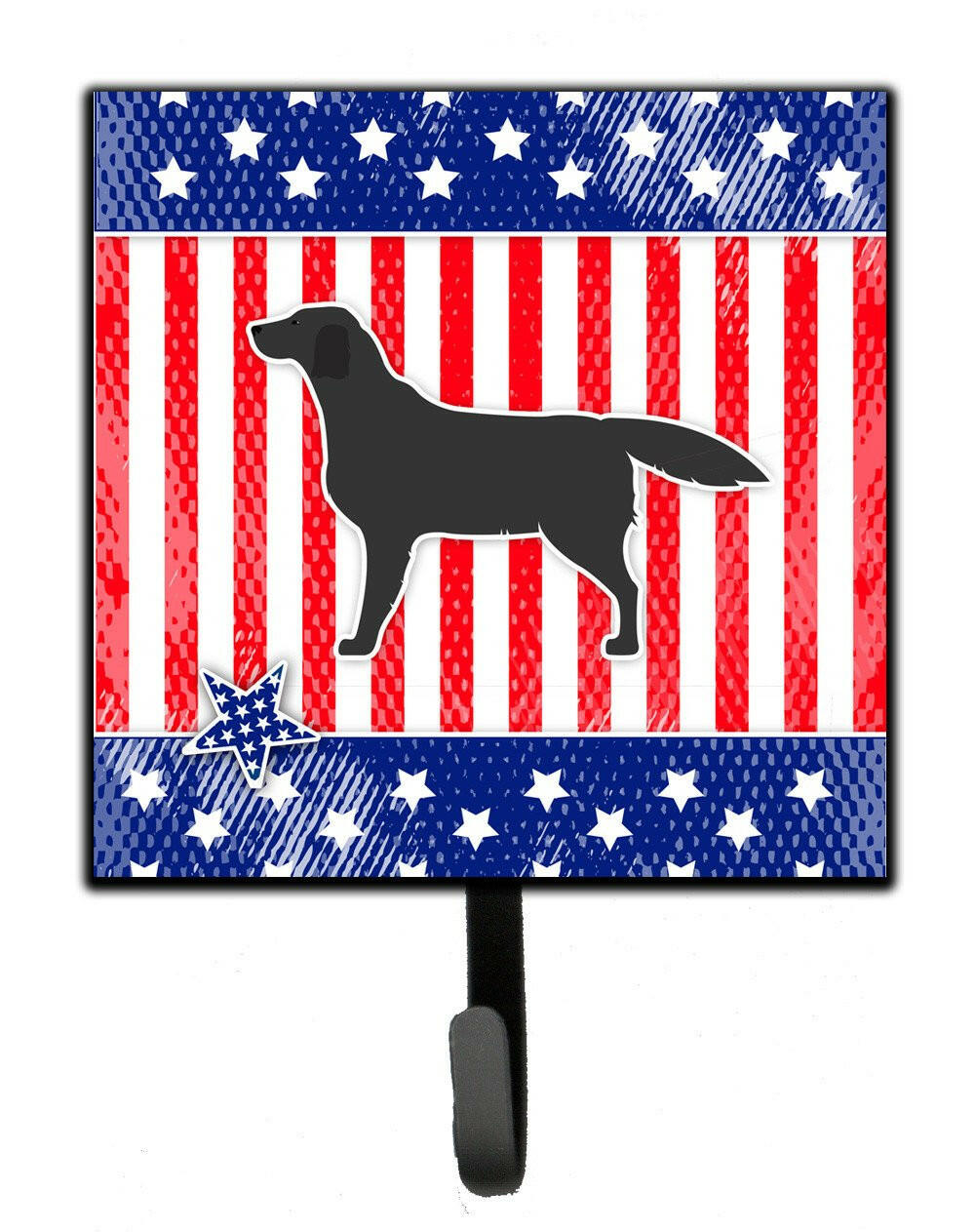 USA Patriotic Black Labrador Retriever Leash or Key Holder BB3308SH4 by Caroline&#39;s Treasures