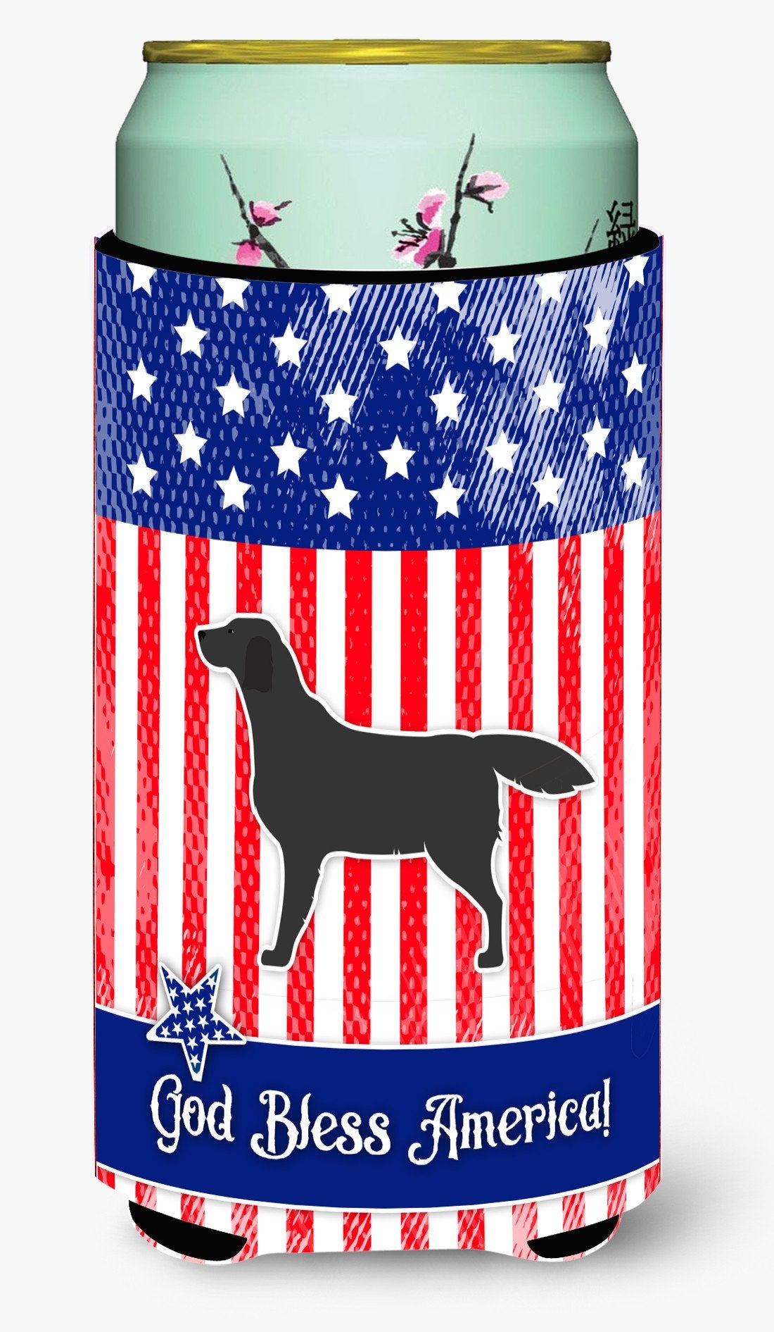 USA Patriotic Black Labrador Retriever Tall Boy Beverage Insulator Hugger BB3308TBC by Caroline's Treasures