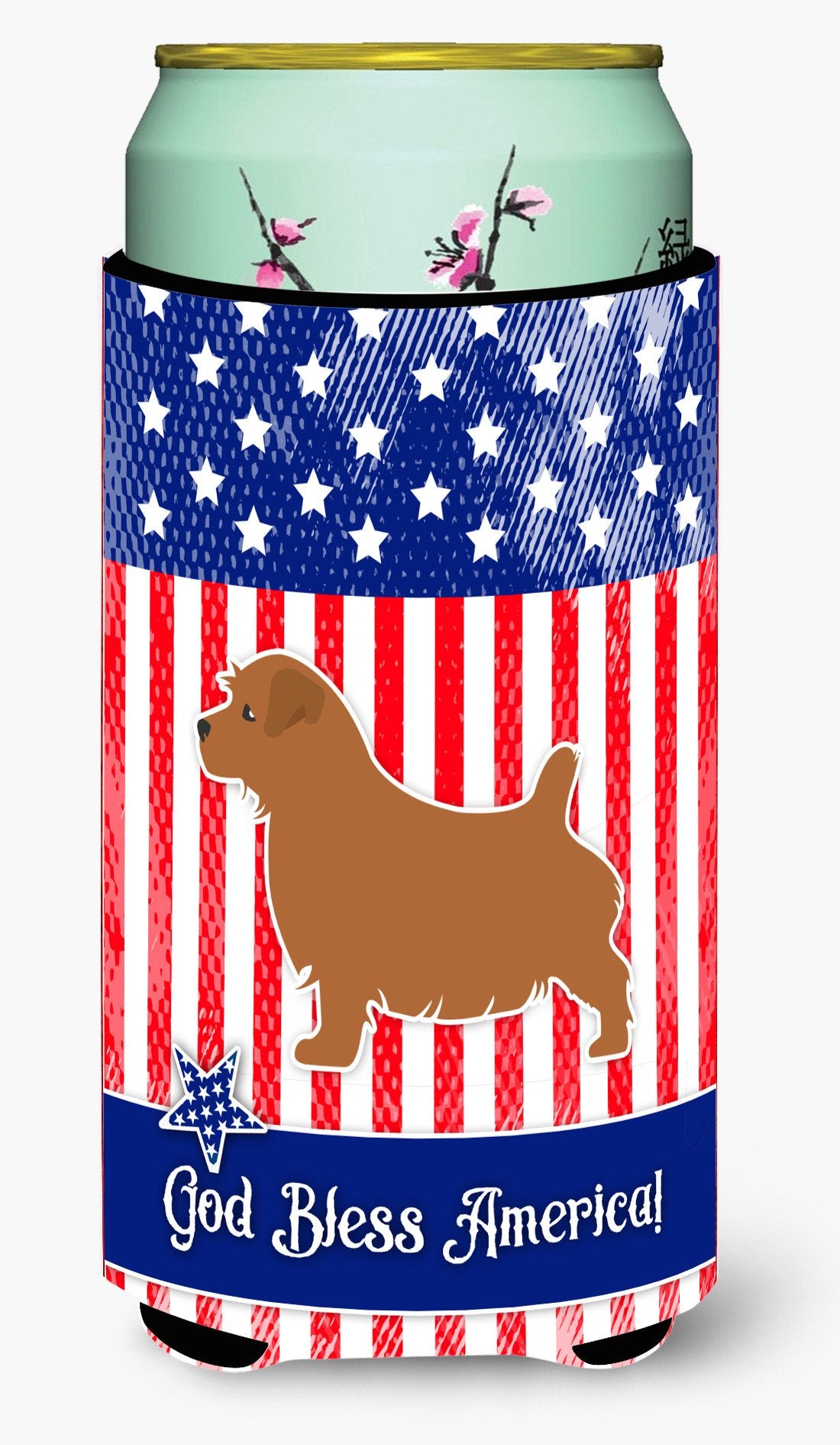 USA Patriotic Norfolk Terrier Tall Boy Beverage Insulator Hugger BB3309TBC by Caroline&#39;s Treasures