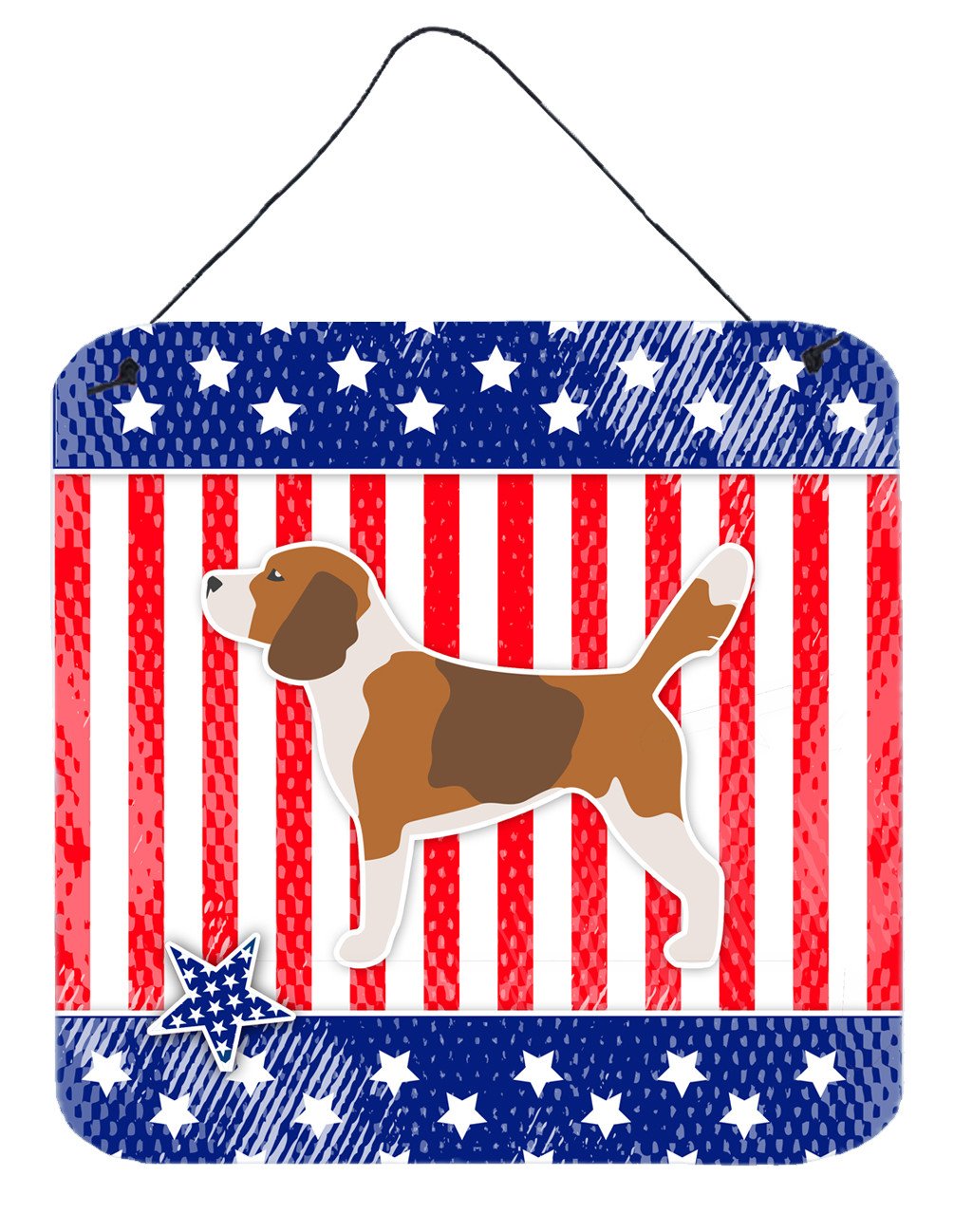 USA Patriotic Beagle Wall or Door Hanging Prints BB3310DS66 by Caroline&#39;s Treasures