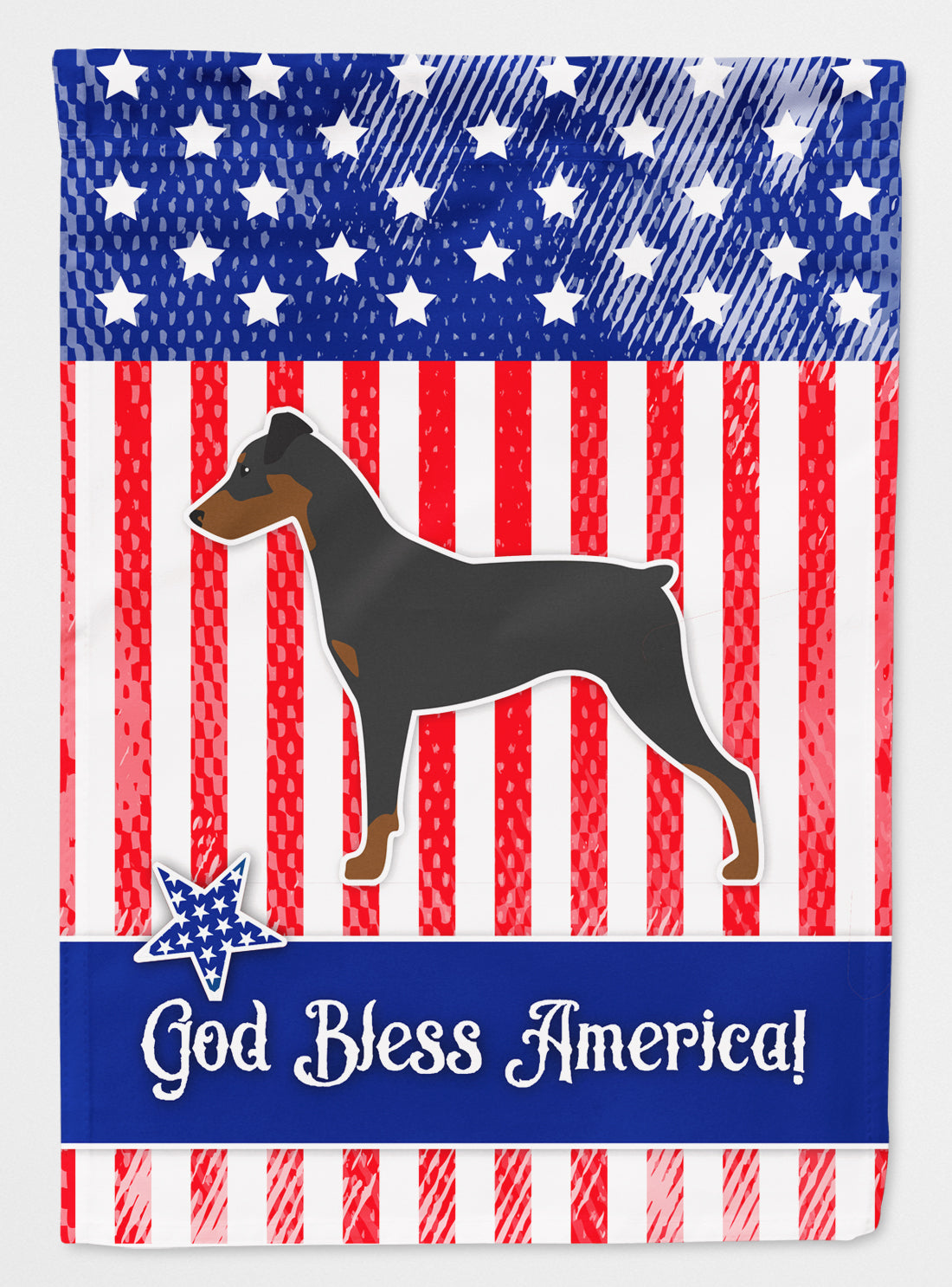 USA Patriotic German Pinscher Flag Canvas House Size BB3313CHF  the-store.com.