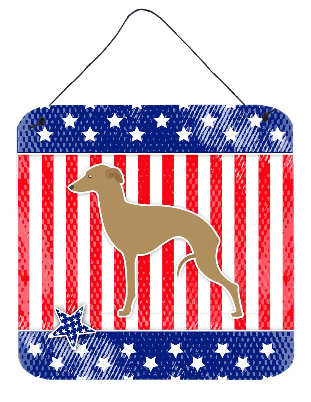 USA Patriotic Italian Greyhound Wall or Door Hanging Prints BB3314DS66 by Caroline's Treasures