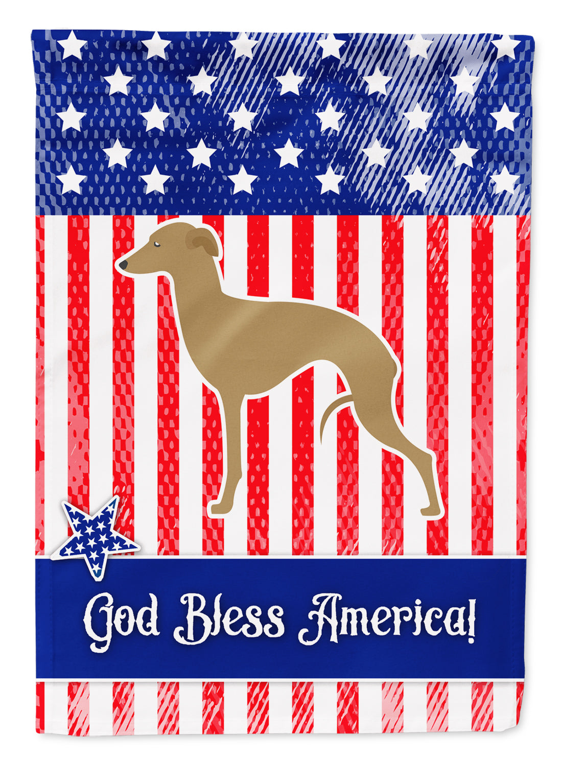 USA Patriotic Italian Greyhound Flag Garden Size BB3314GF  the-store.com.
