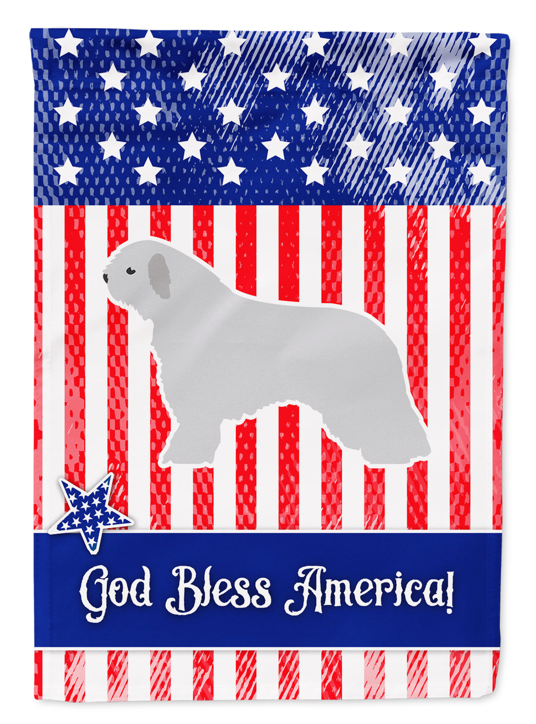 USA Patriotic Spanish Water Dog Flag Garden Size BB3315GF
