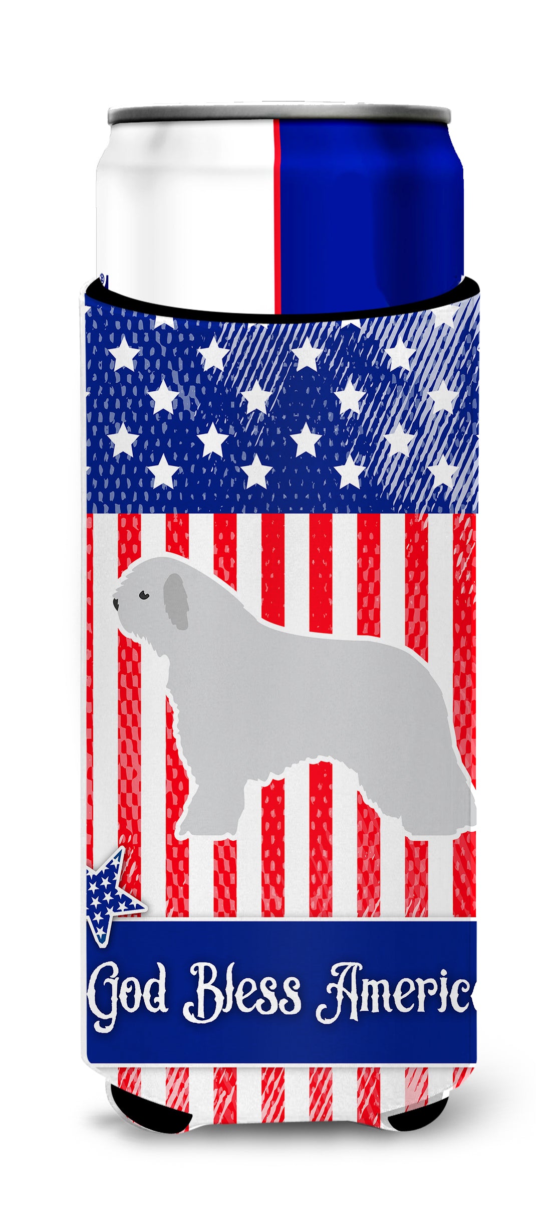 USA Patriotic Spanish Water Dog  Ultra Hugger for slim cans BB3315MUK  the-store.com.