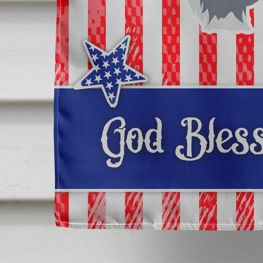 USA Patriotic Bearded Collie Flag Canvas House Size BB3317CHF
