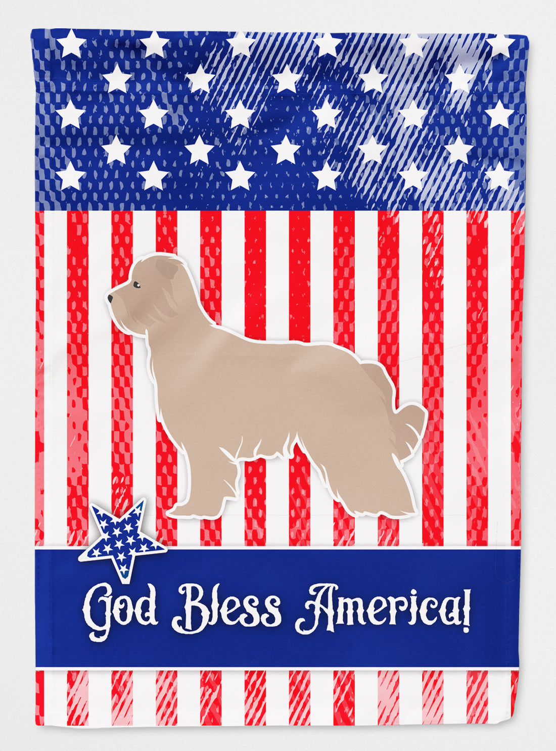 USA Patriotic Pyrenean Shepherd Flag Canvas House Size BB3318CHF  the-store.com.