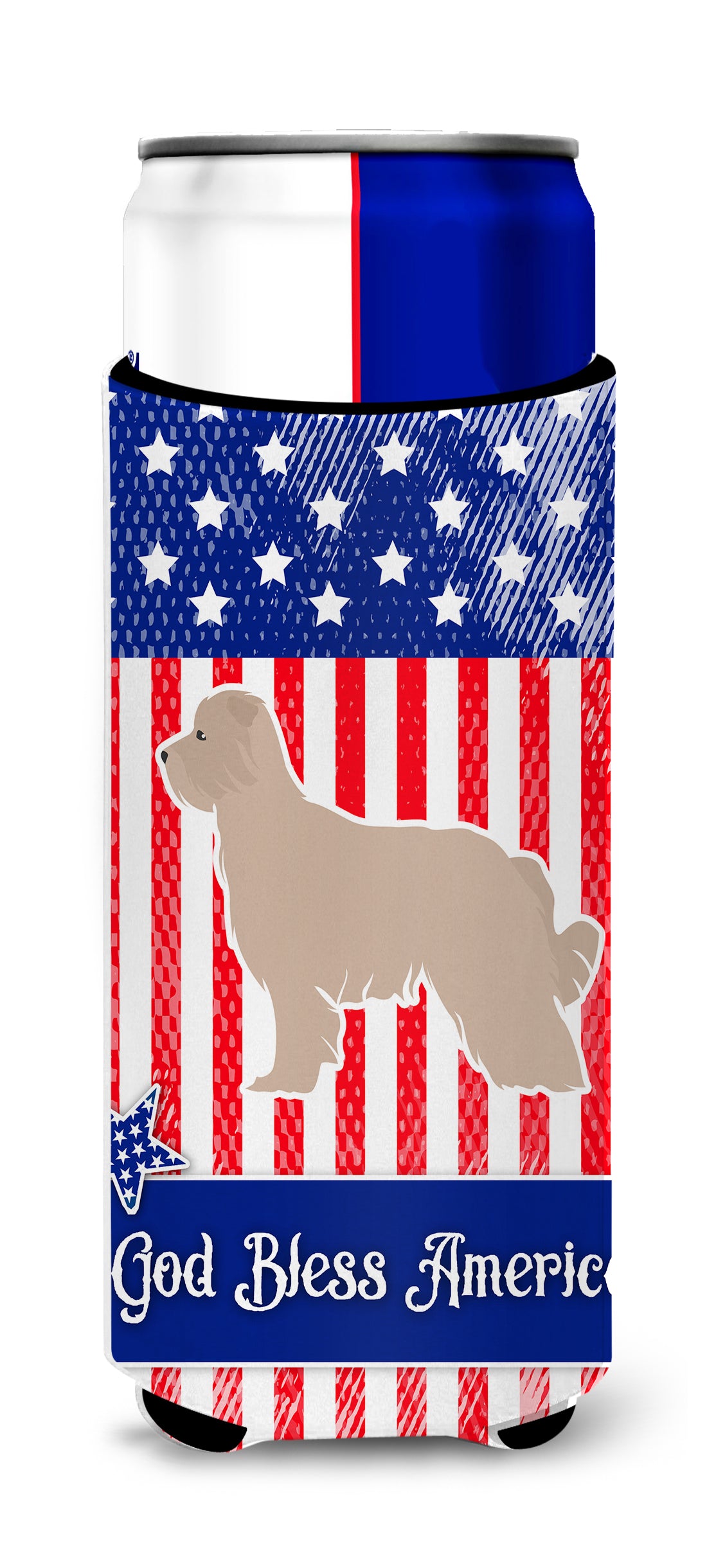 USA Patriotic Pyrenean Shepherd  Ultra Hugger for slim cans BB3318MUK  the-store.com.