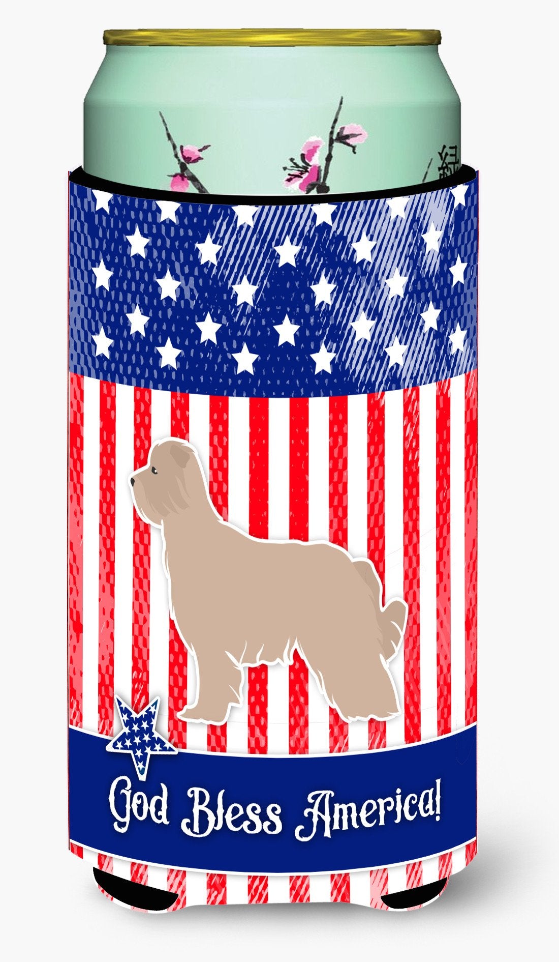 USA Patriotic Pyrenean Shepherd Tall Boy Beverage Insulator Hugger BB3318TBC by Caroline's Treasures