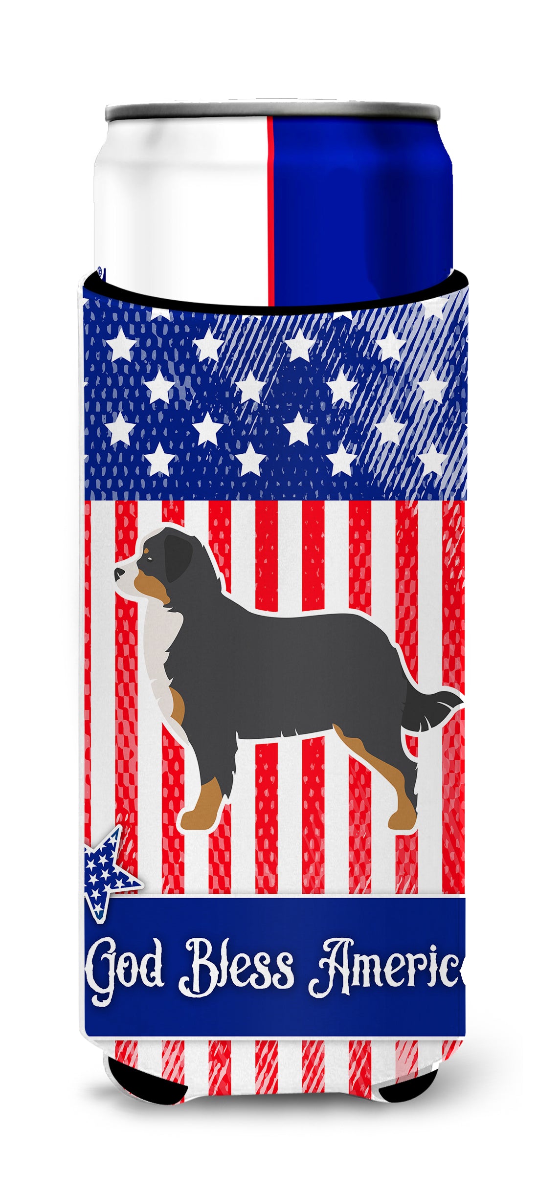 USA Patriotic Bernese Mountain Dog  Ultra Hugger for slim cans BB3319MUK