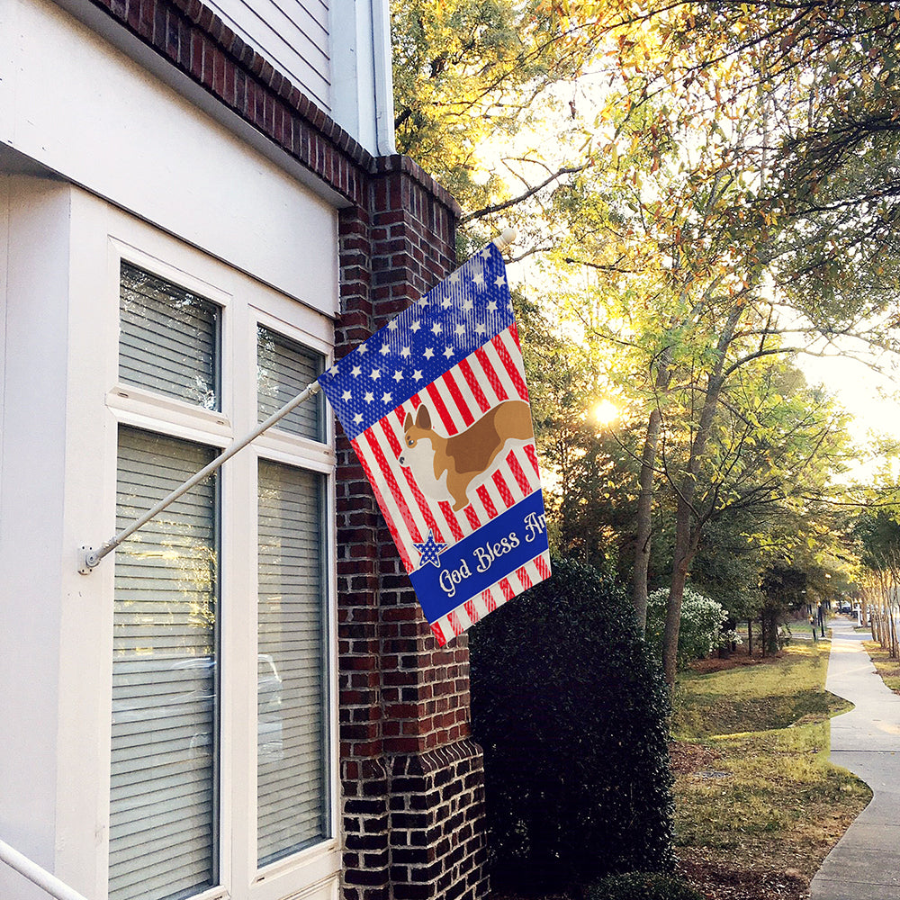 USA Patriotic Corgi Flag Canvas House Size BB3320CHF  the-store.com.