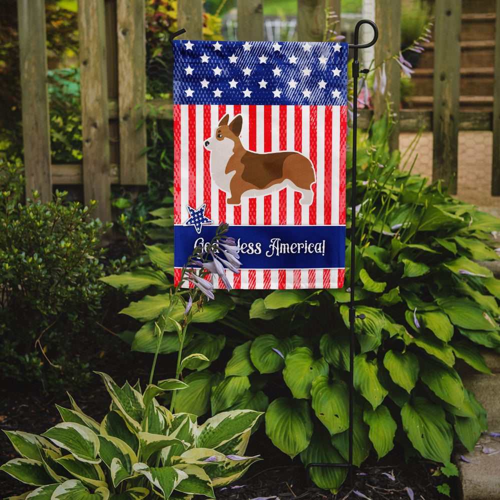 USA Patriotic Corgi Flag Garden Size BB3320GF