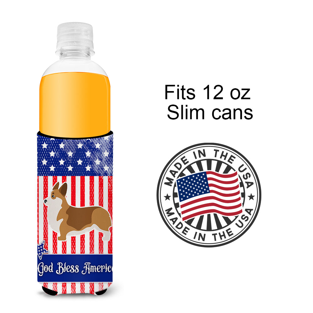 USA Patriotic Corgi  Ultra Hugger for slim cans BB3320MUK  the-store.com.