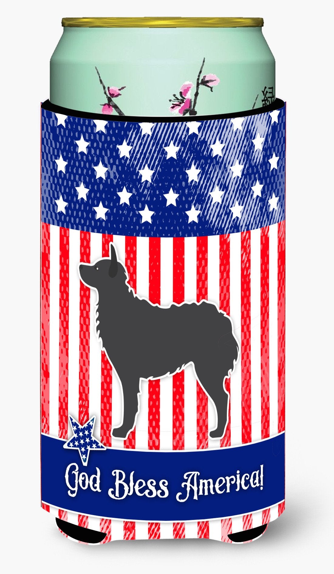 USA Patriotic Croatian Sheepdog Tall Boy Beverage Insulator Hugger BB3321TBC by Caroline&#39;s Treasures
