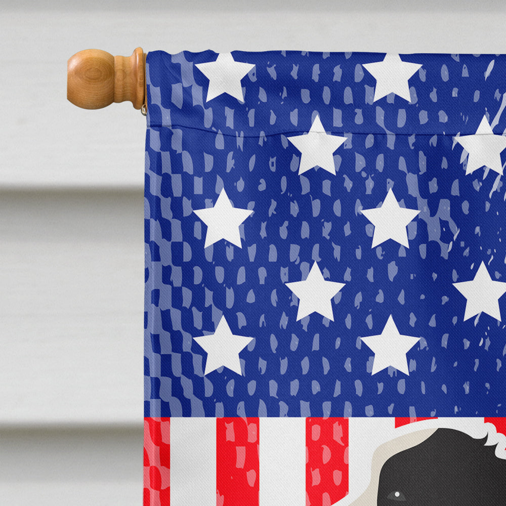 USA Patriotic Black Border Collie Flag Canvas House Size BB3323CHF  the-store.com.