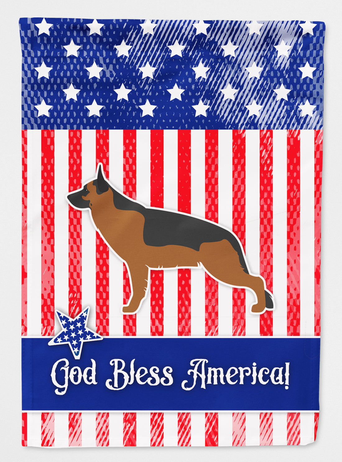 USA Patriotic German Shepherd Flag Canvas House Size BB3324CHF