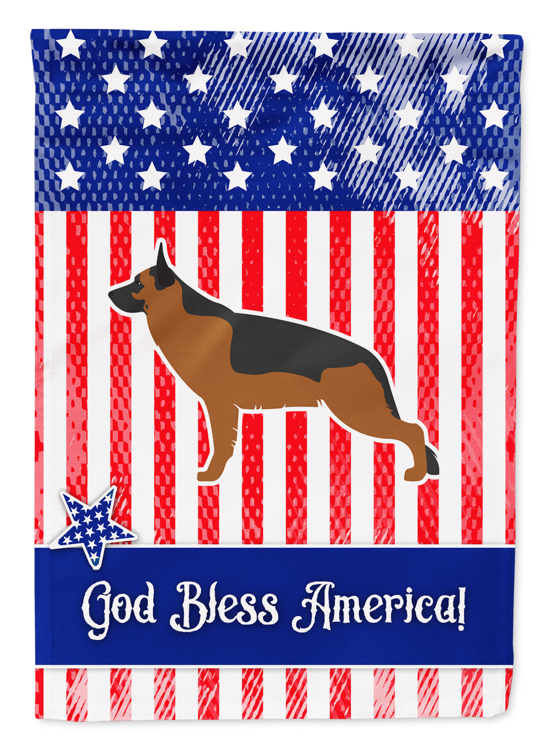 USA Patriotic German Shepherd Flag Garden Size BB3324GF