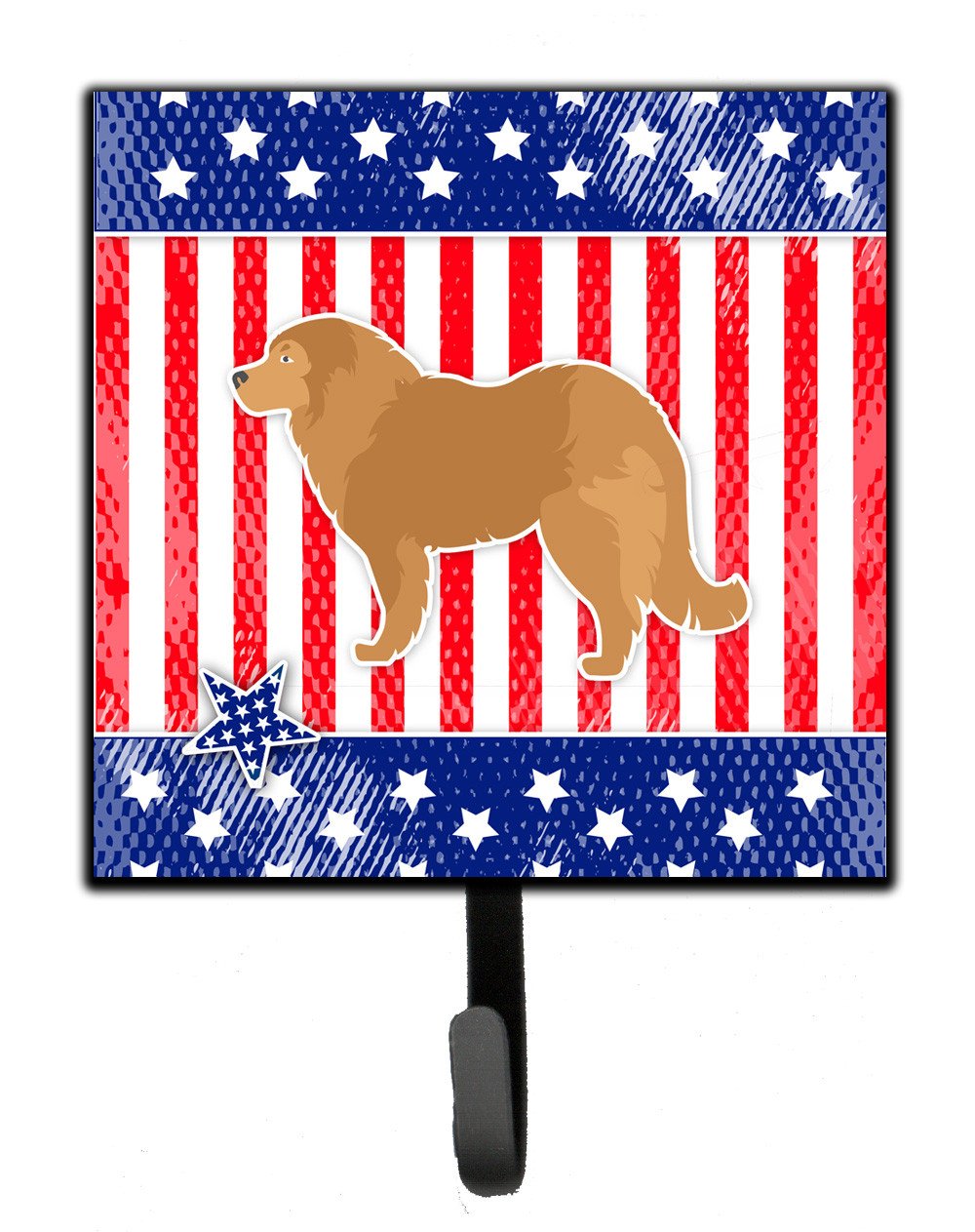 USA Patriotic Caucasian Shepherd Dog Leash or Key Holder BB3325SH4 by Caroline&#39;s Treasures
