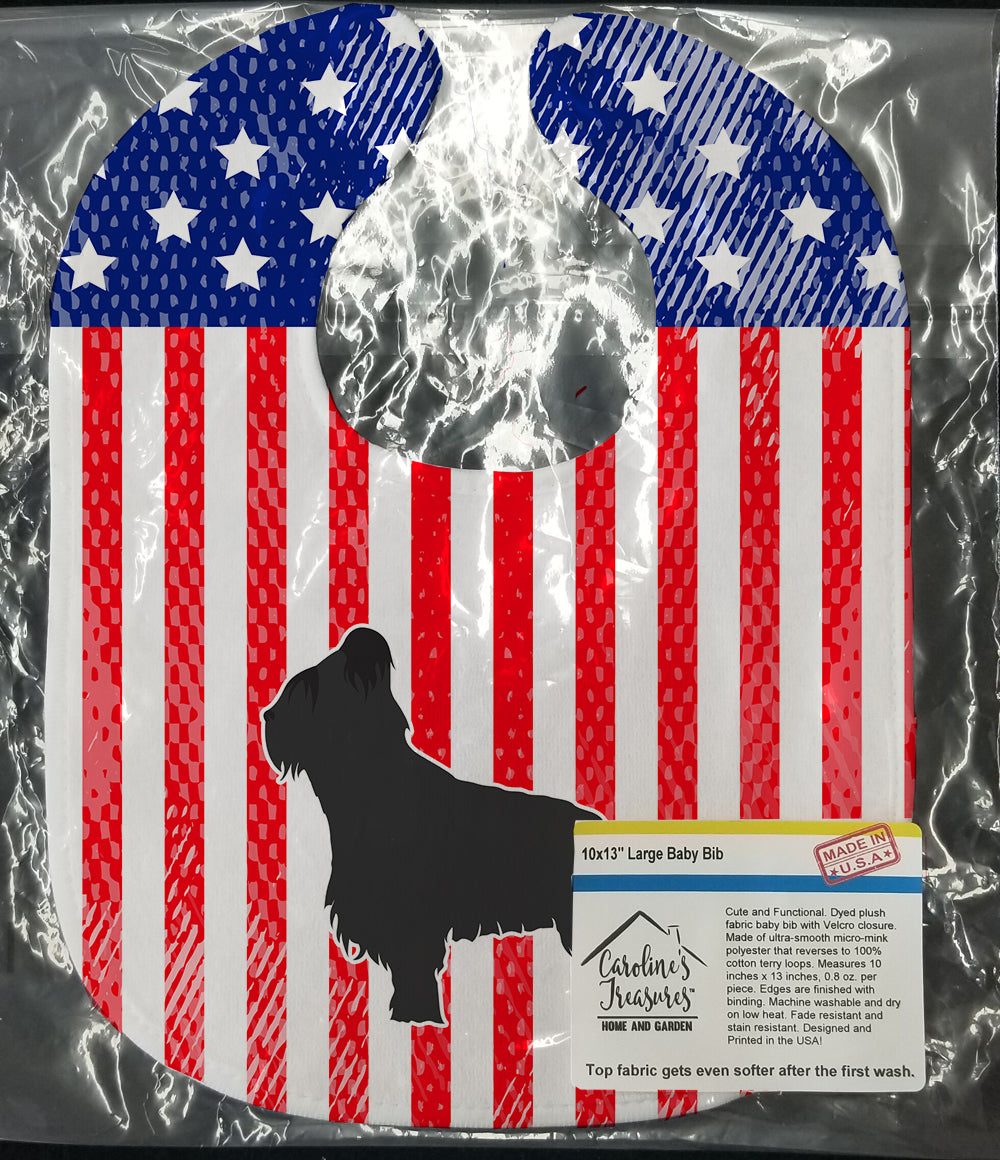 USA Patriotic Briard Baby Bib BB3326BIB - the-store.com