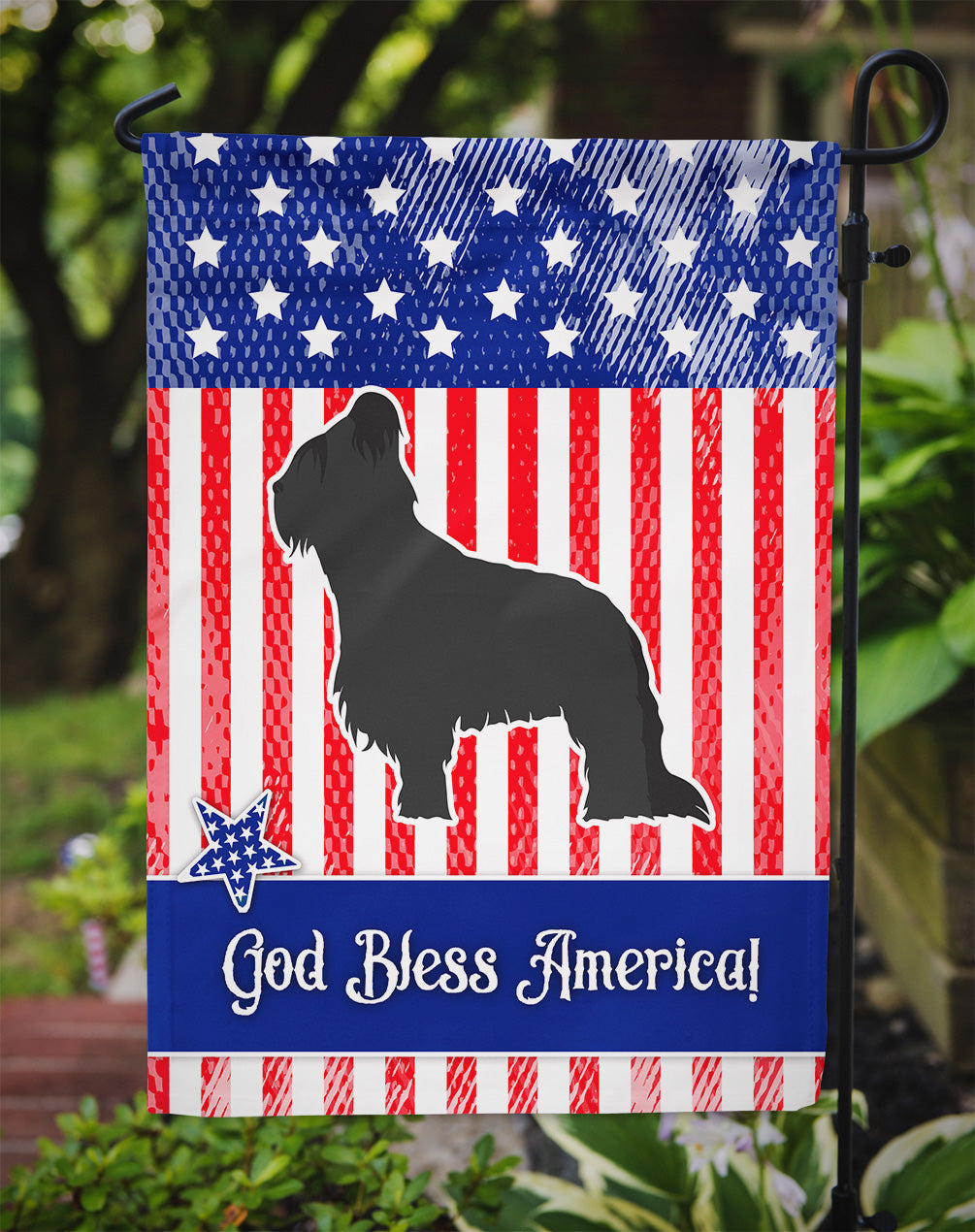 USA Patriotic Briard Flag Garden Size BB3326GF