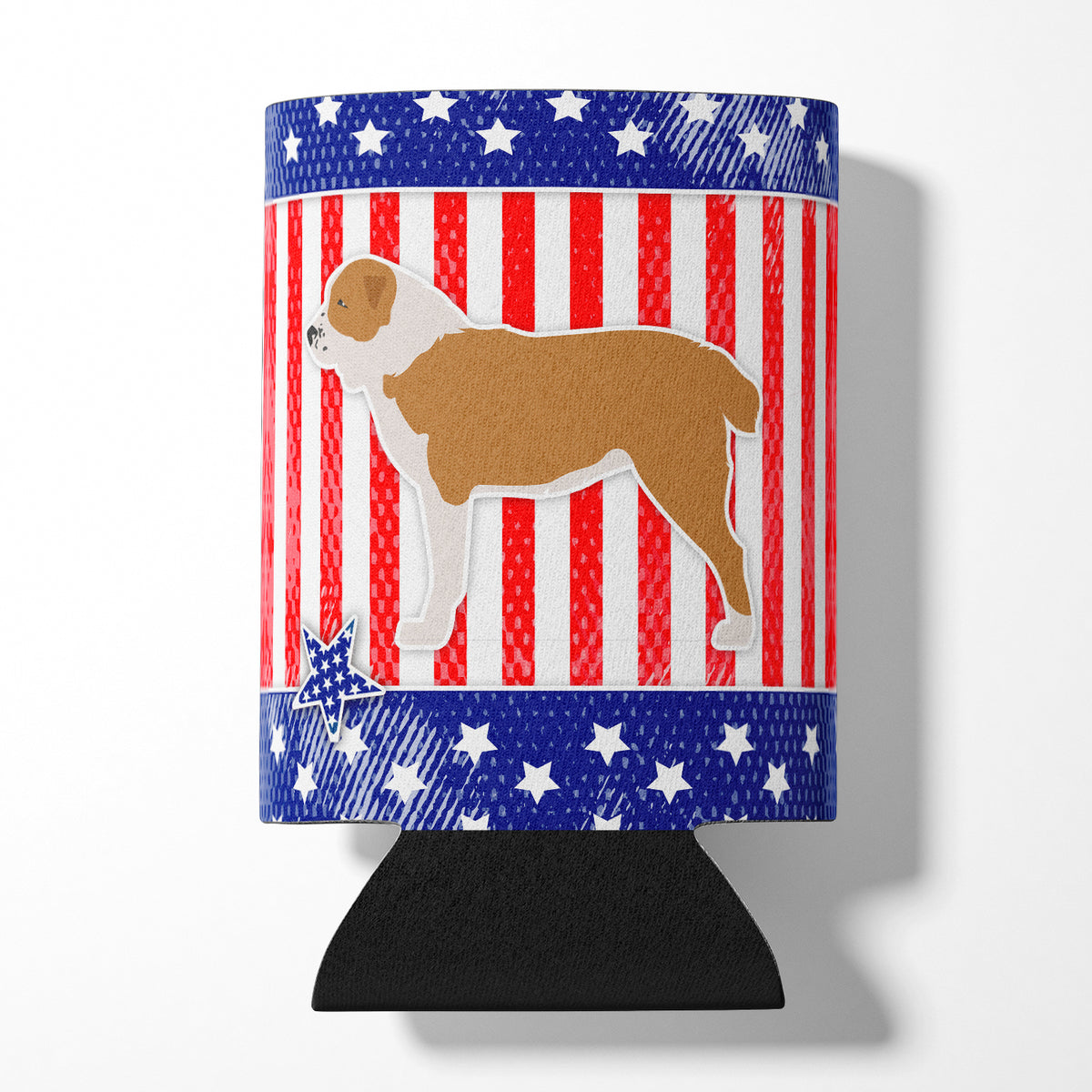 USA Patriotic Central Asian Shepherd Dog Can or Bottle Hugger BB3328CC  the-store.com.