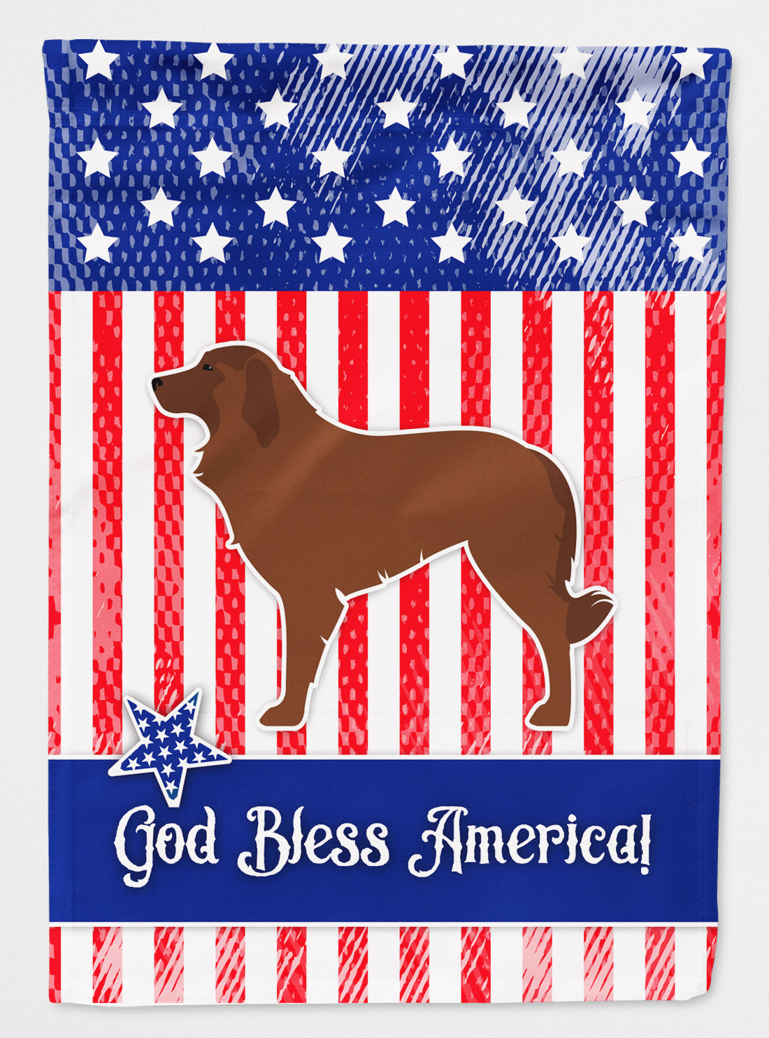 USA Patriotic Portuguese Sheepdog Dog Flag Canvas House Size BB3331CHF  the-store.com.
