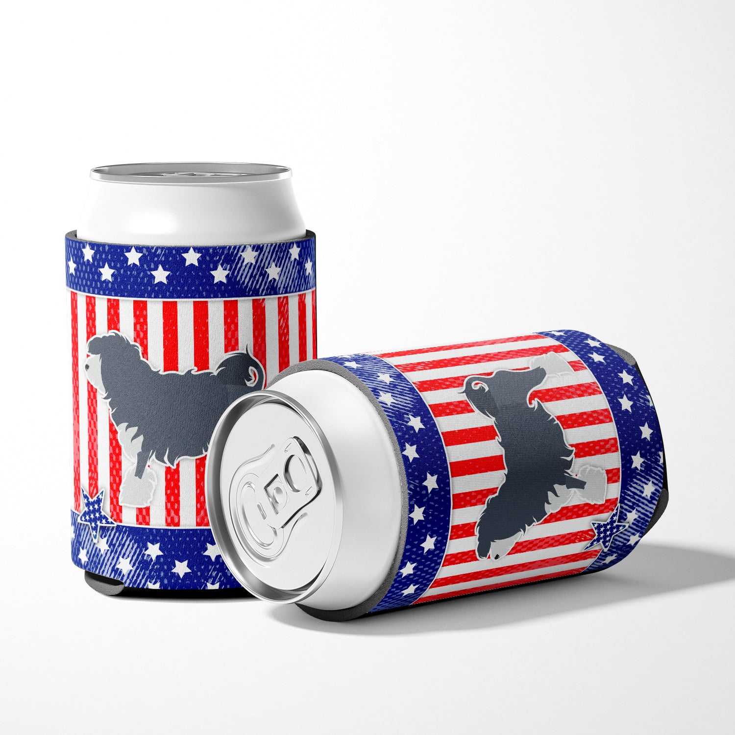 USA Patriotic Lowchen Can or Bottle Hugger BB3335CC  the-store.com.